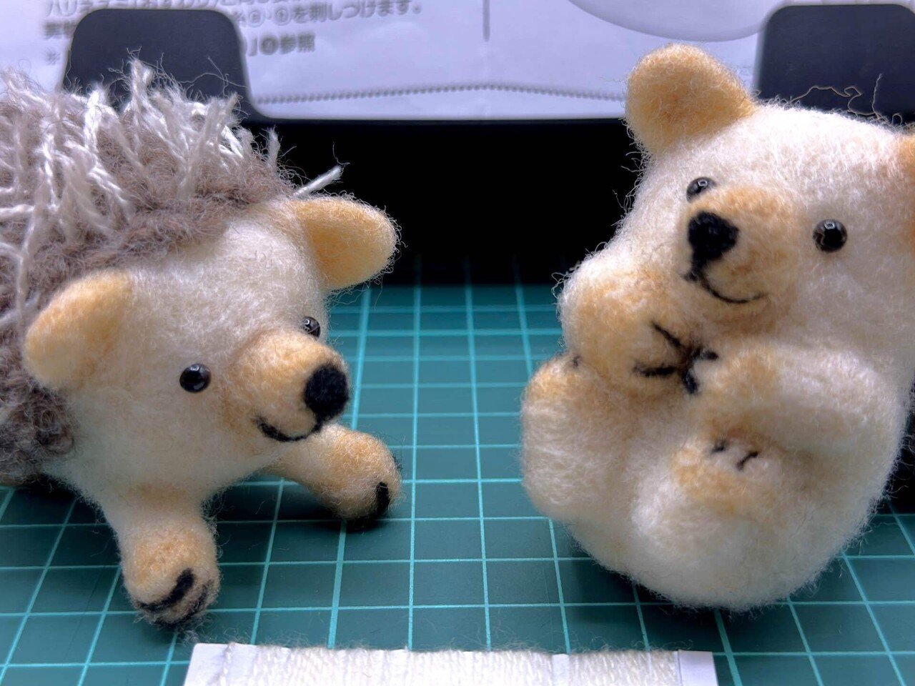 羊毛フェルト　大きい　くまさん 羊毛フェルト】3分間くまさん耐久♪おすわりベア【作品紹介】/needle