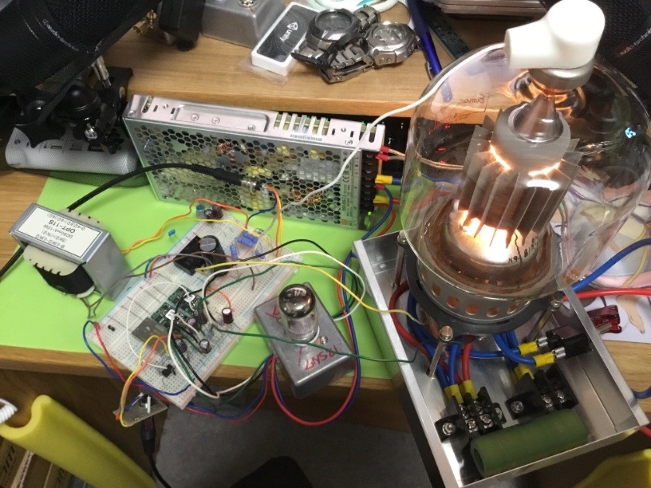 電子工作] Enjoy big vacuum tubes! (真空管4-1000A)｜(任)虚空幻想