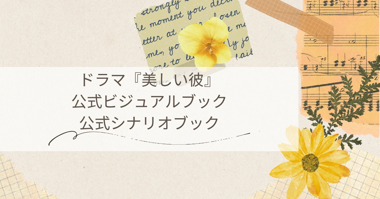 ドラマ『美しい彼』公式ビジュアルブック＆公式シナリオブック内容