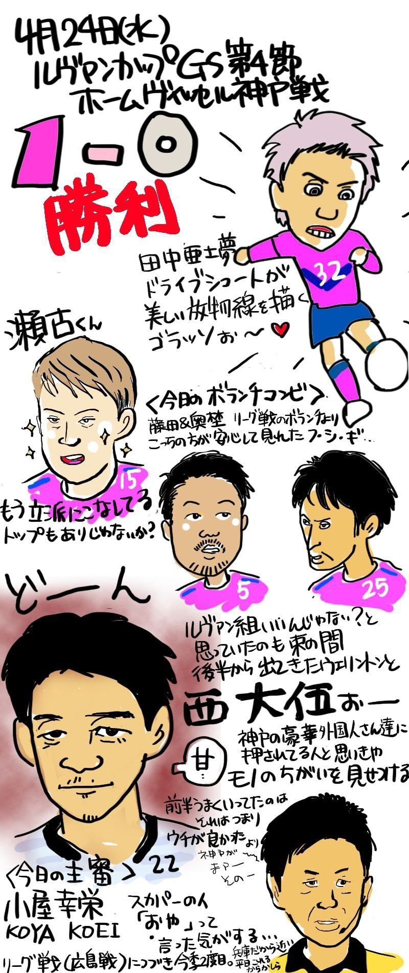 Ybcルヴァンカップ グループステージ 第4節 19年4月24日 水 19 33ko ヤンマースタジアム長居 ヴィッセル神戸戦 ららららくがきくん Note Ybcルヴァンカップ グループステージ 第4節 19年4月24日 水 19 33ko ヤンマースタジアム長居 ヴィッセル神戸戦 ららららくがきくん Note