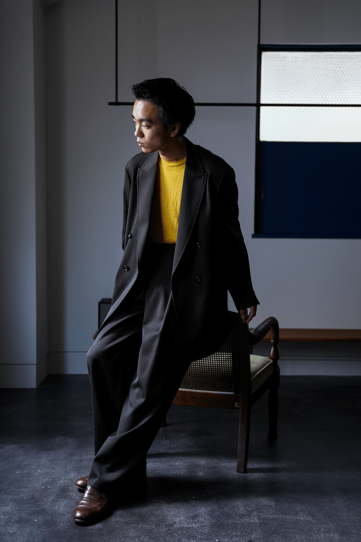 アルテリア メランジウールギャバジントラウザー アルテリア メランジウールギャバジントラウザー - メルカリ