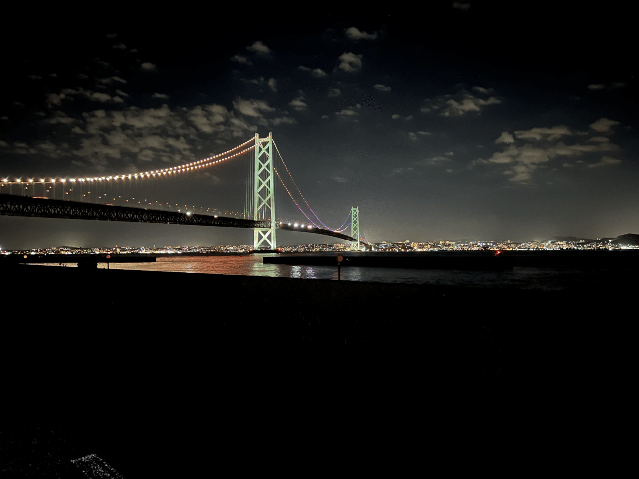 淡路島おすすめ夜景。明石海峡大橋