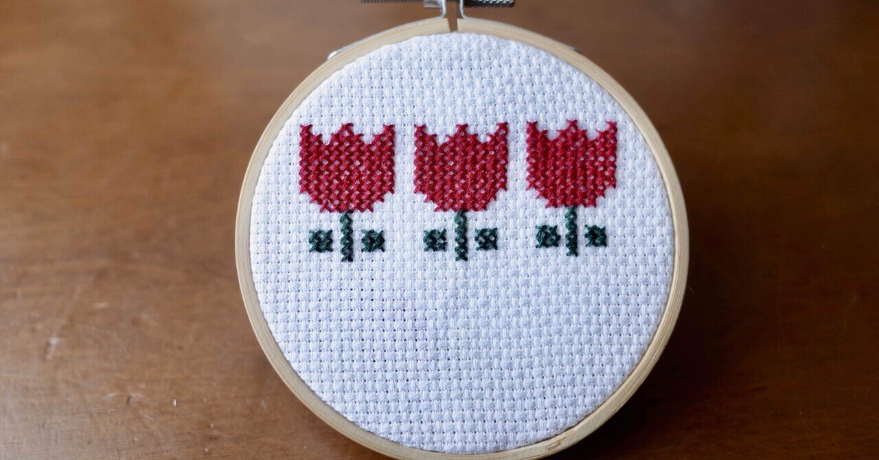 クロスステッチ❤︎トートバッグ】ハンドメイド サモイロフ