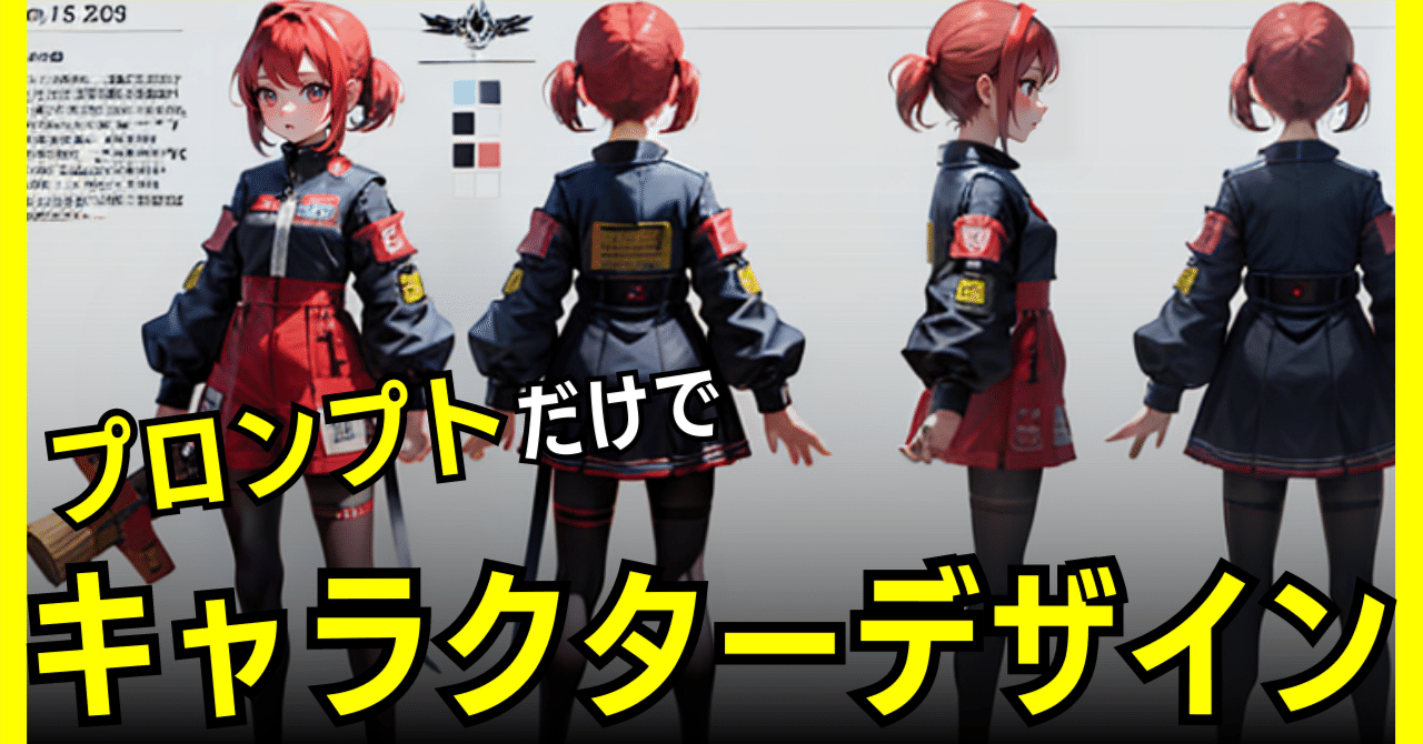 超簡単キャラデザ】Stable Diffusionでプロンプトだけでキャラクター