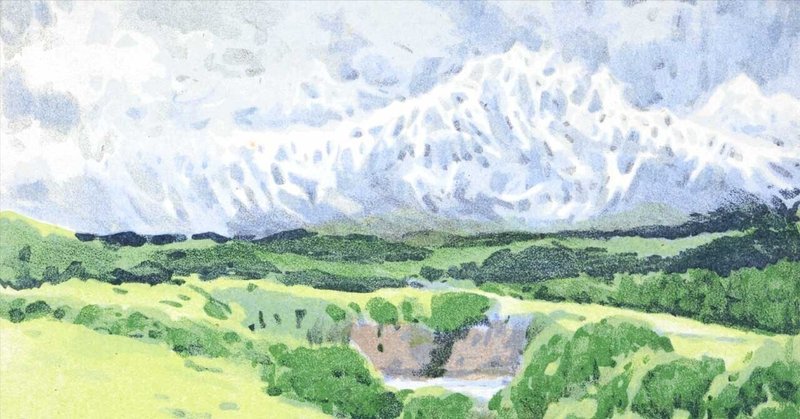 油絵(自作):山と白日 天国へ続く道をイメージして描きました。世界で1枚の絵です 油絵(自作):山と白日 天国へ続く道をイメージして描きまし