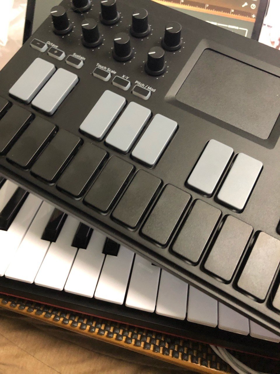 Midiキーボードで遊びたいけど一日中子供がドラマ見たりアニメ見たりで音流してるので全く集中できませーん くつしたねこ Note