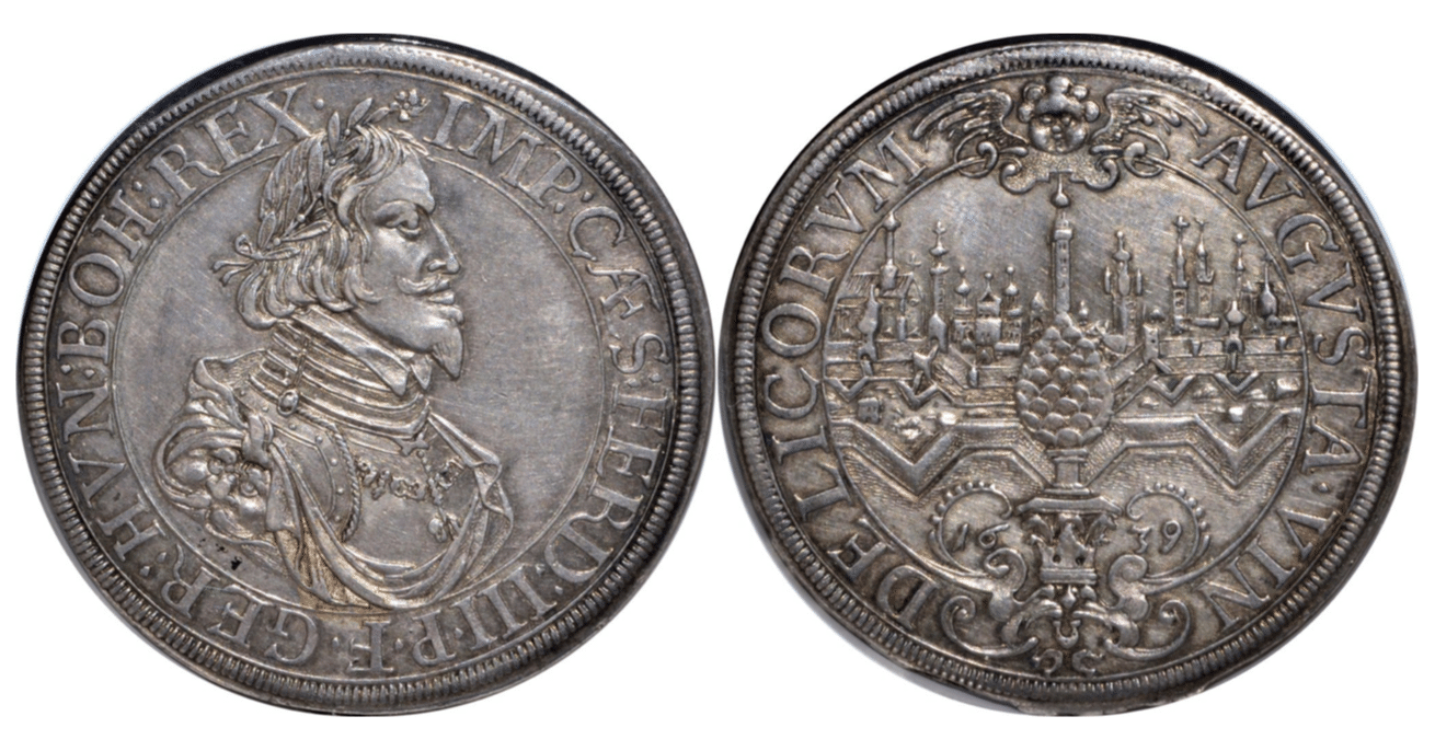 アンティークコインの世界 ｜ 神聖ローマ帝国 都市景観 ターレル銀貨｜Shelk🦋