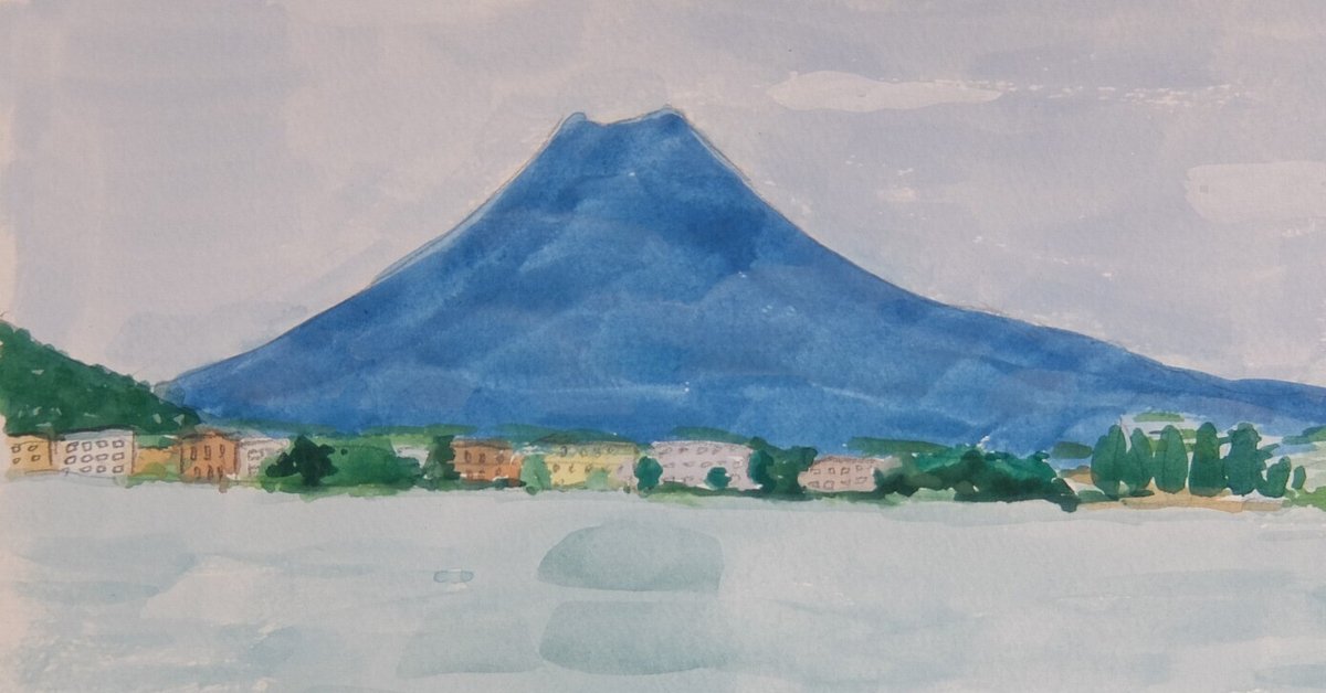 F15「雨の山湖」2002 平成14年 油絵 絵画