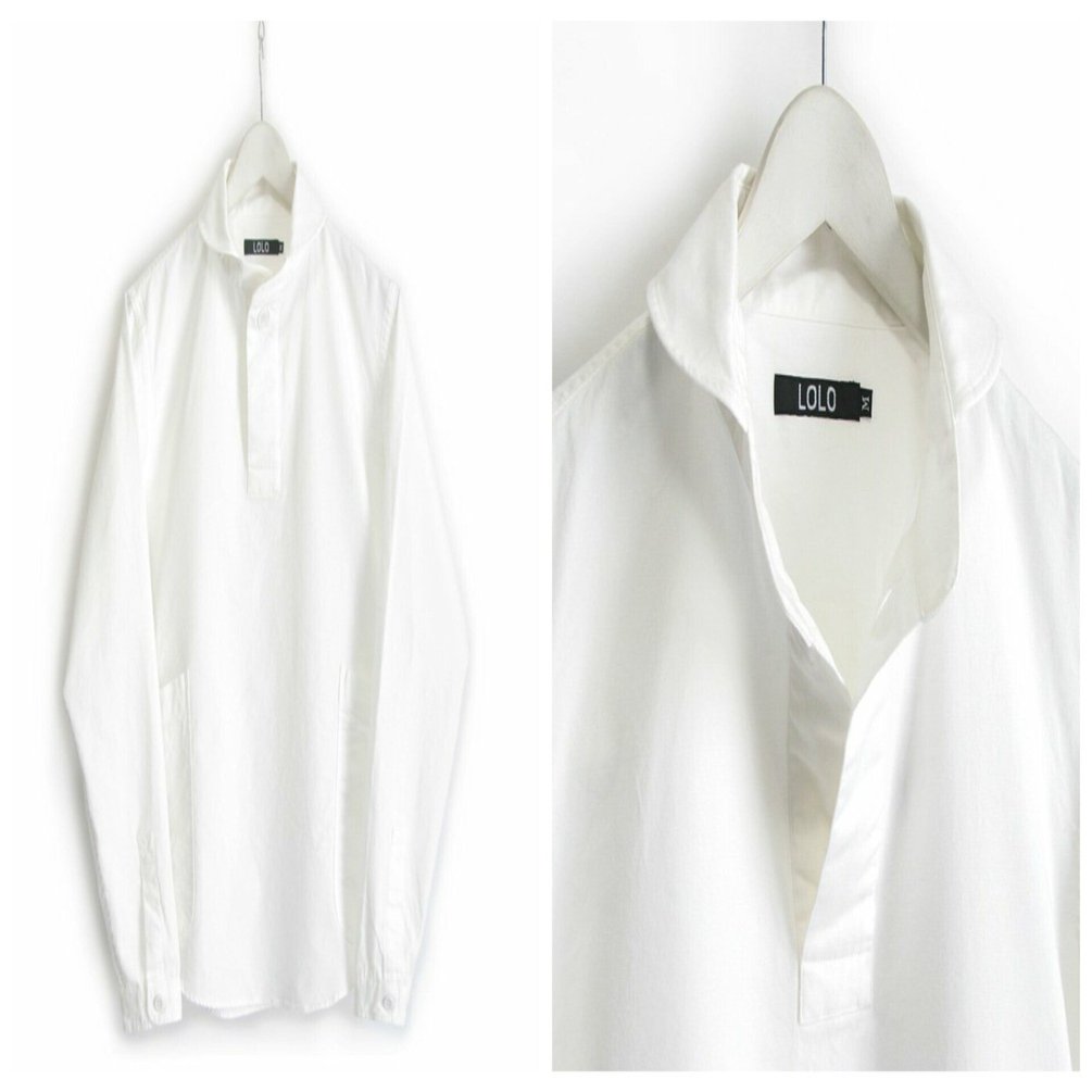 LOLO : プルオーバーシャツ (オックスフォード, オフホワイト 型番LS-3