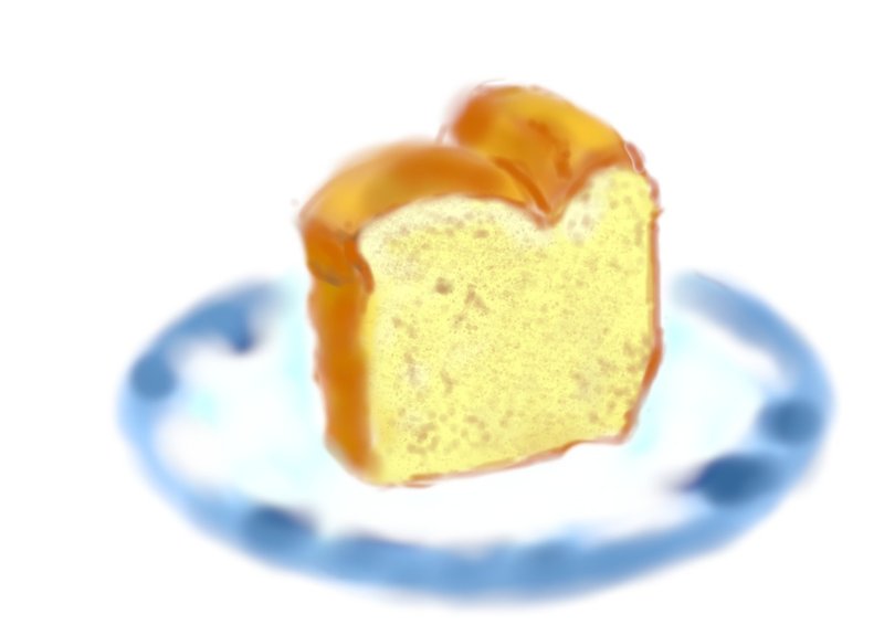 シフォンケーキの絵の制作過程 Rmia Note