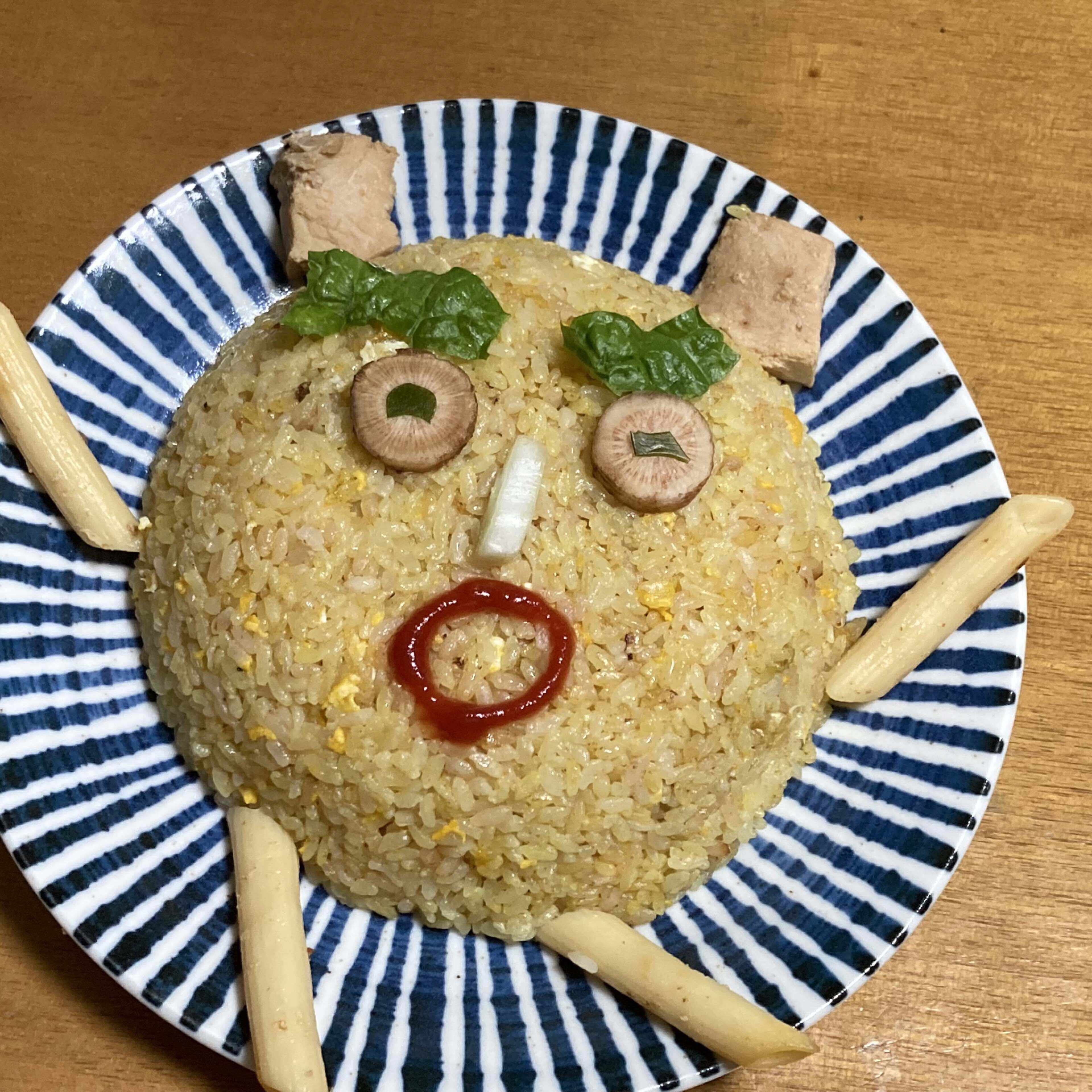 ブルー🌈自分に素直なくらしを選んだお顔チャーハンです！