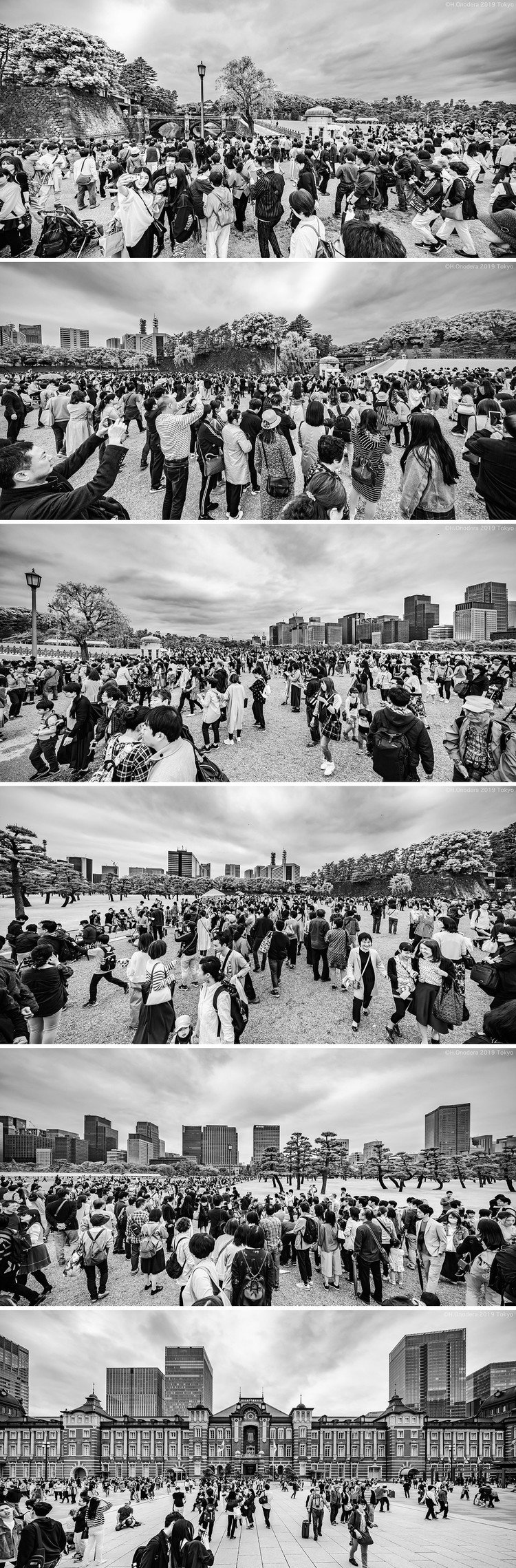 今回の「東京 群集」は、令和初日の皇居前広場になんの疑問もなく「おめでたいこと」として集まった人々。　新しい時代は、戦争も災害も悪政もないように願いたいです。