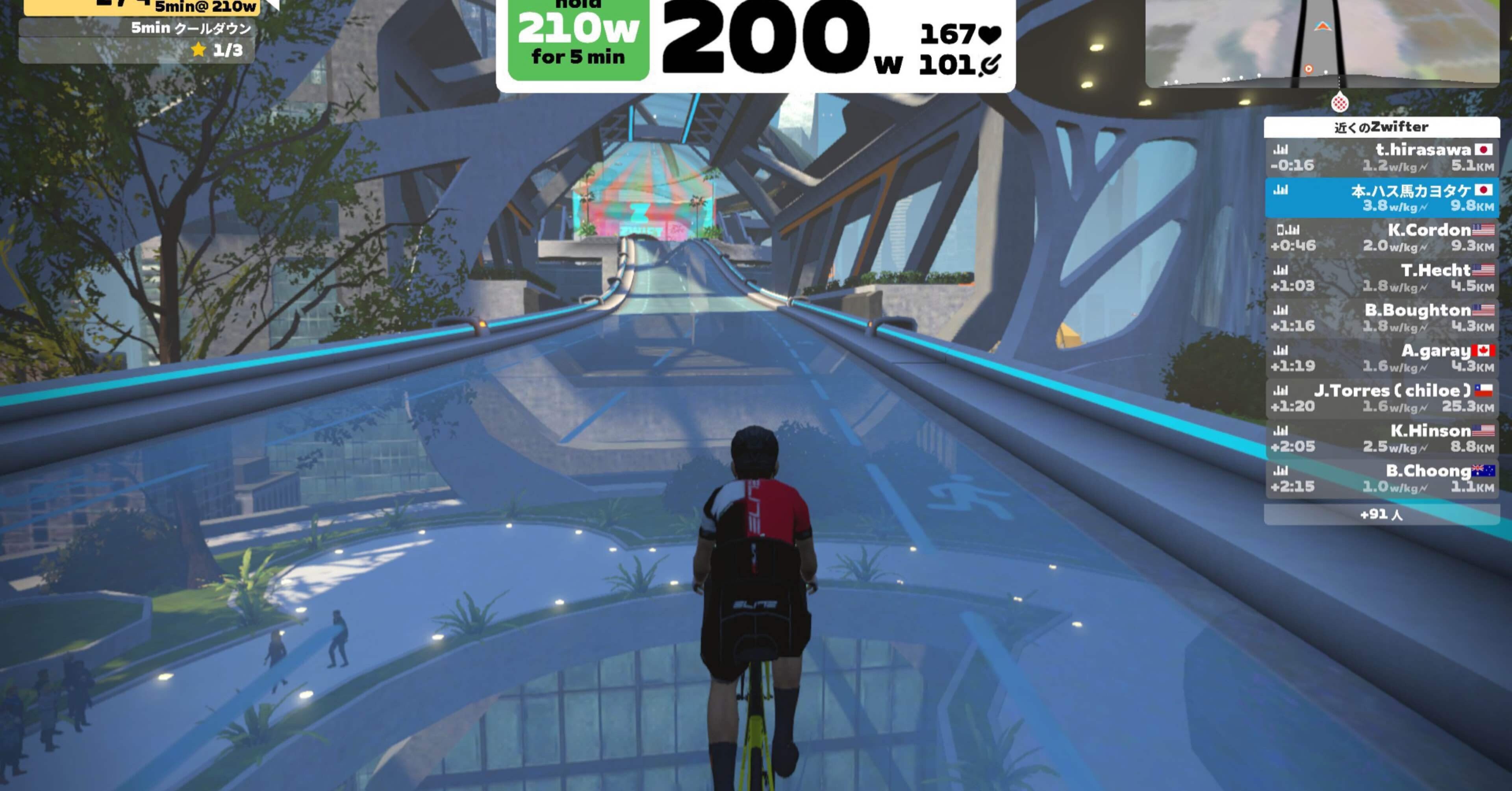 本日の自転車活動 Zwift - SST(Short) in New York 2023年8月11