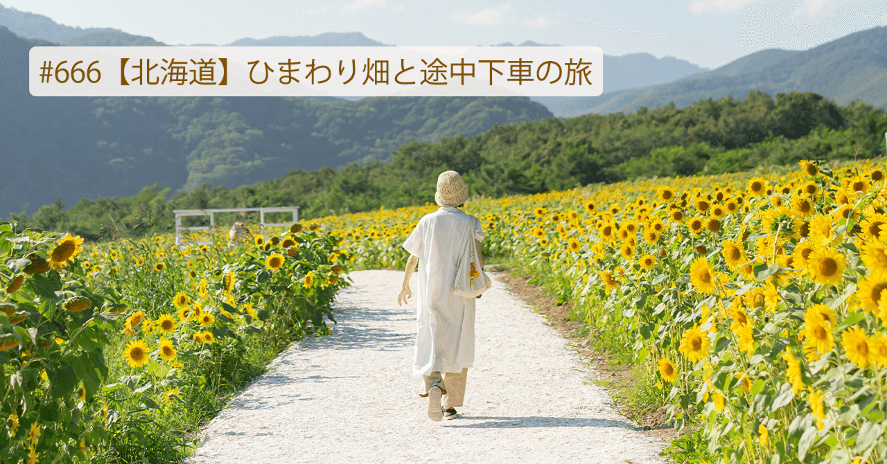 666【北海道】ひまわり畑と途中下車の旅｜旅するフォトマガジン MとW