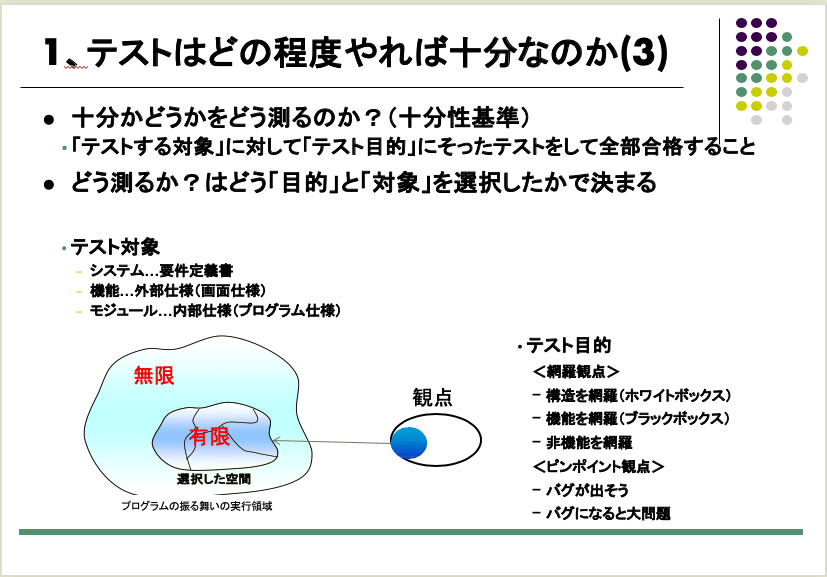ソフトウェアテストにまつわるよくある疑問 テストはどの程度やれば