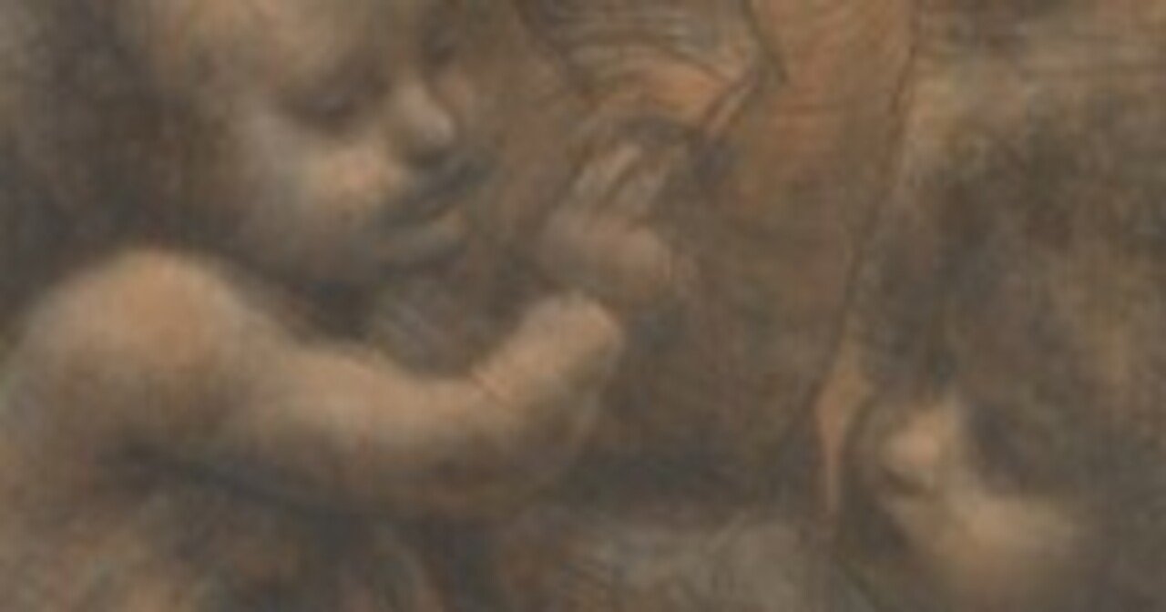 薄暗い部屋に浮かび上がるダ・ヴィンチの絵｜kunikas