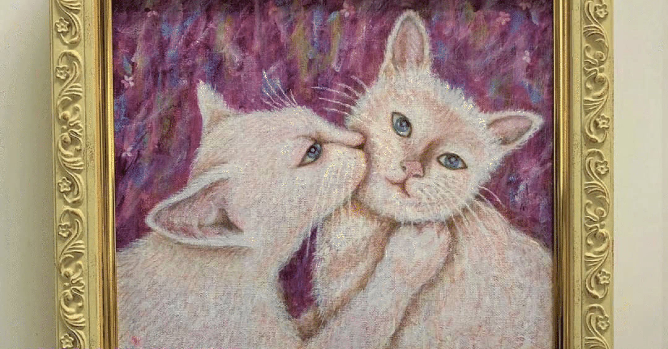 わんちゃんねこちゃん、私の画風で🌸特別賞頂けました。｜YOKO NAKAMURA