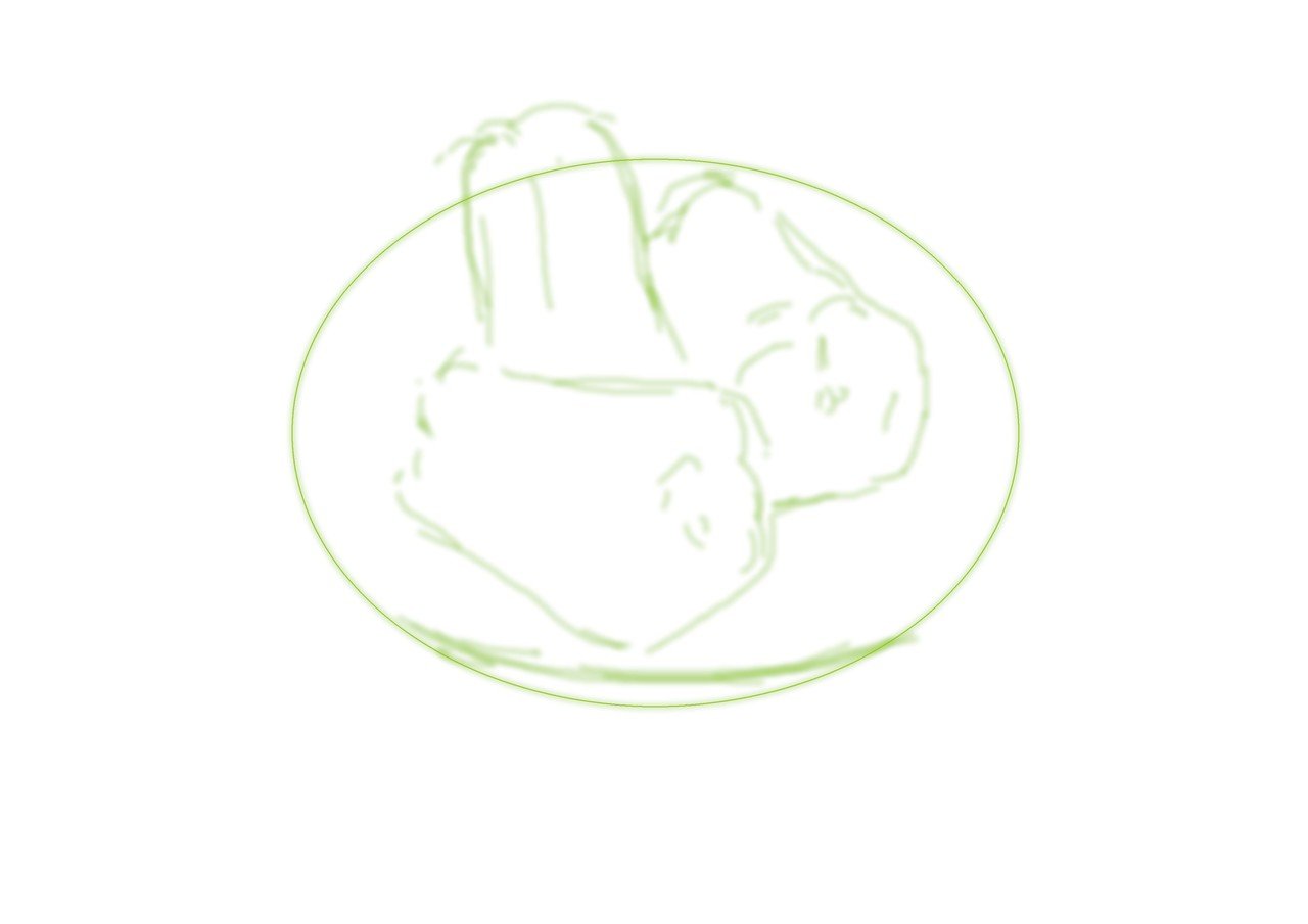 ピーマンの絵の制作過程｜るみあ