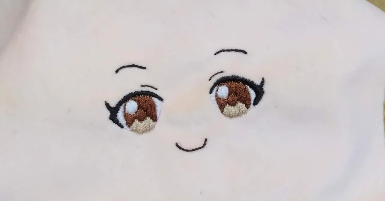 ぬいぐるみ（推しぬい）の顔の刺繍のやり方の話｜きたがみ しなの