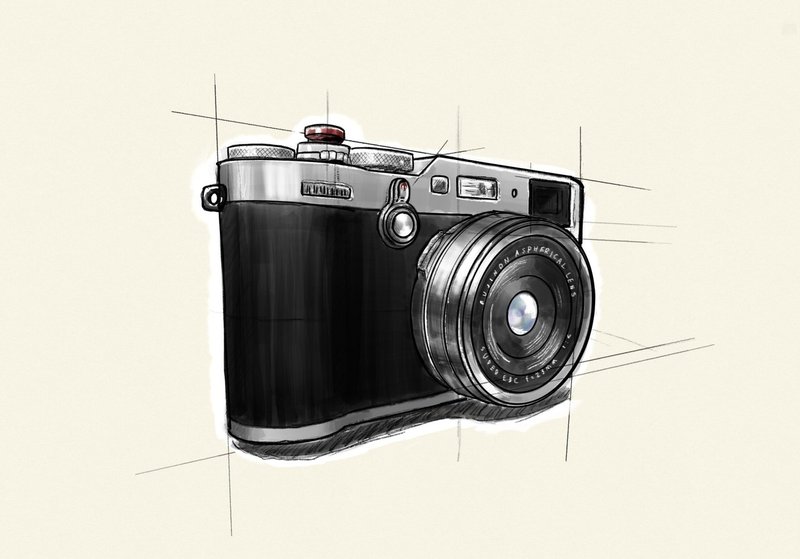 観察スケッチで愛用のカメラを描いた Miyachi0730 Note 観察スケッチで愛用のカメラを描いた Miyachi0730 Note