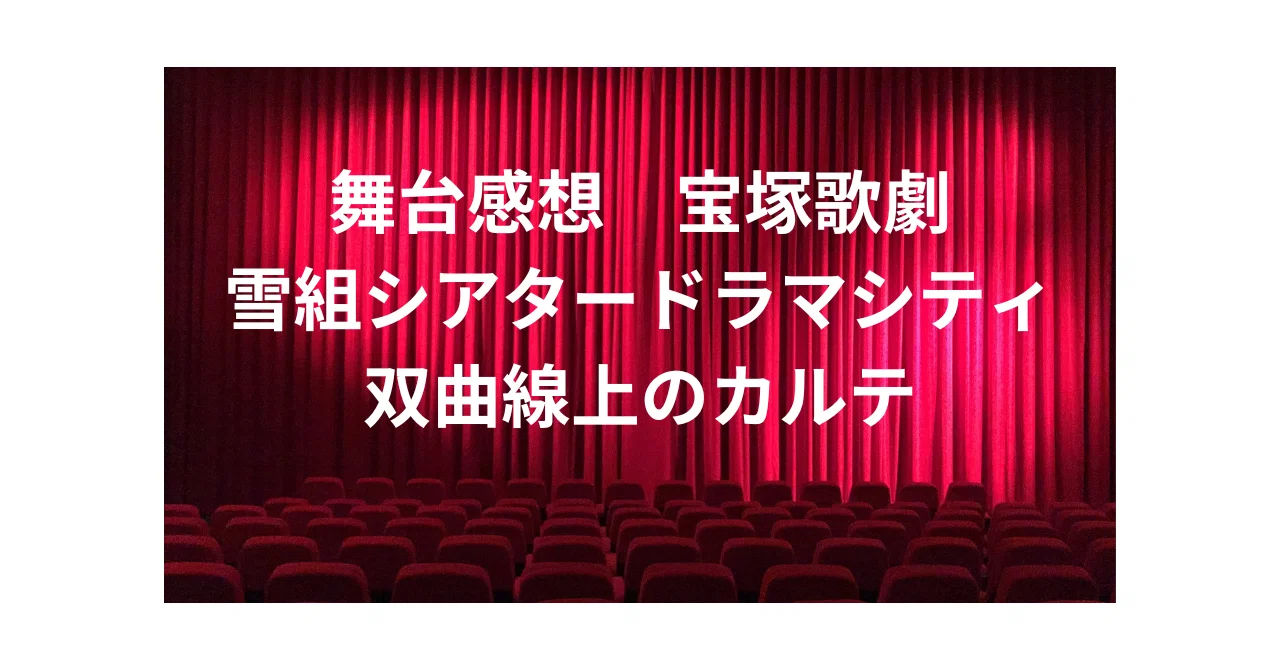 舞台感想 宝塚歌劇 雪組シアタードラマシティ公演 双曲線上のカルテ