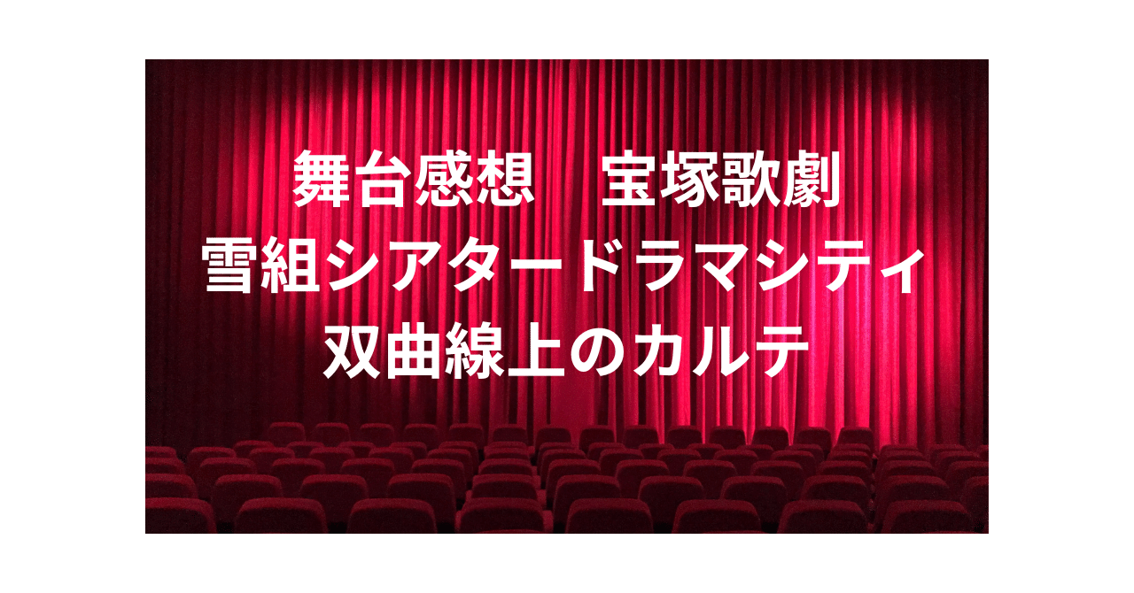 舞台感想 宝塚歌劇 雪組シアタードラマシティ公演 双曲線上の