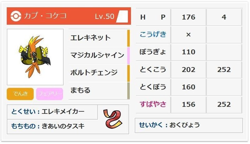 ひまたた杯予選使用構築4勝1敗 オーガゼルネ Yukiya Note