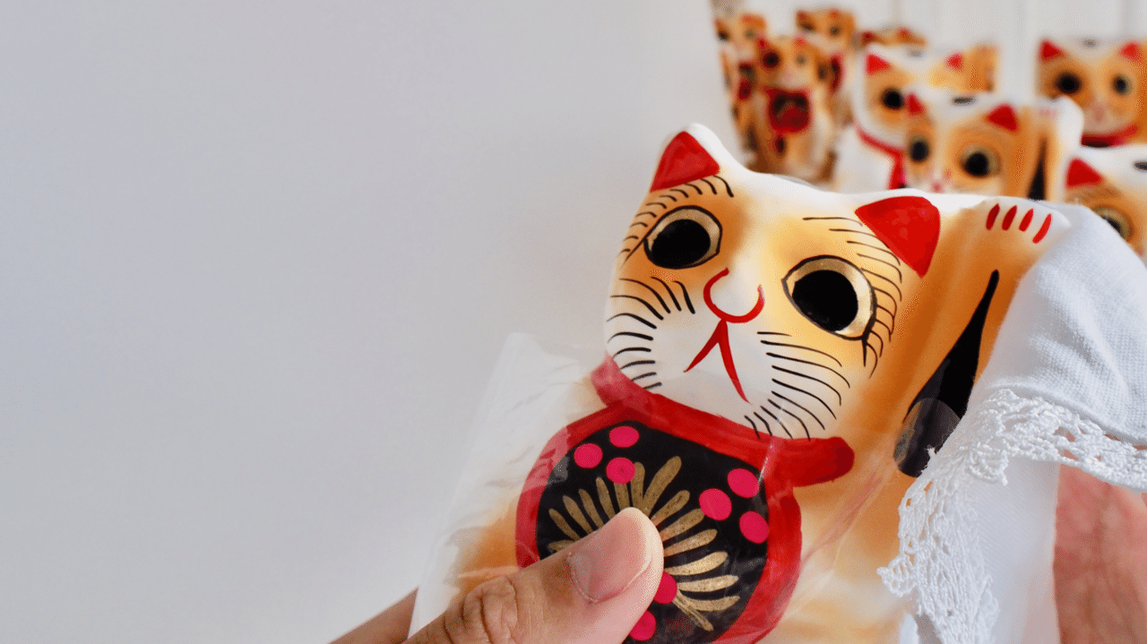 郷土玩具「高崎招猫（特大）」【 送料確認用出品 】 郷土玩具「高崎招猫（特大）」（高崎招き猫 | 郷土玩具の杜）