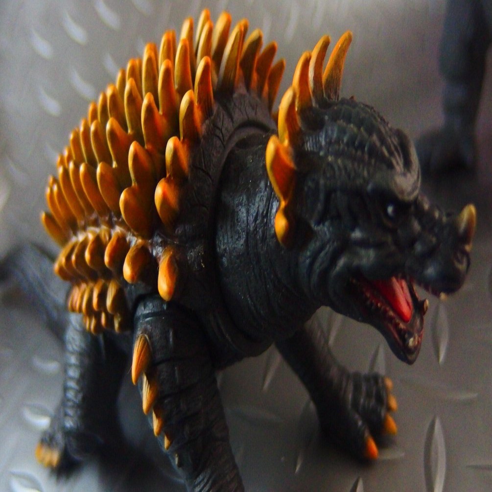 ソフビ][怪獣]卓上玩具レビュー237 アンギラス(2004)※塗装職人Sousi