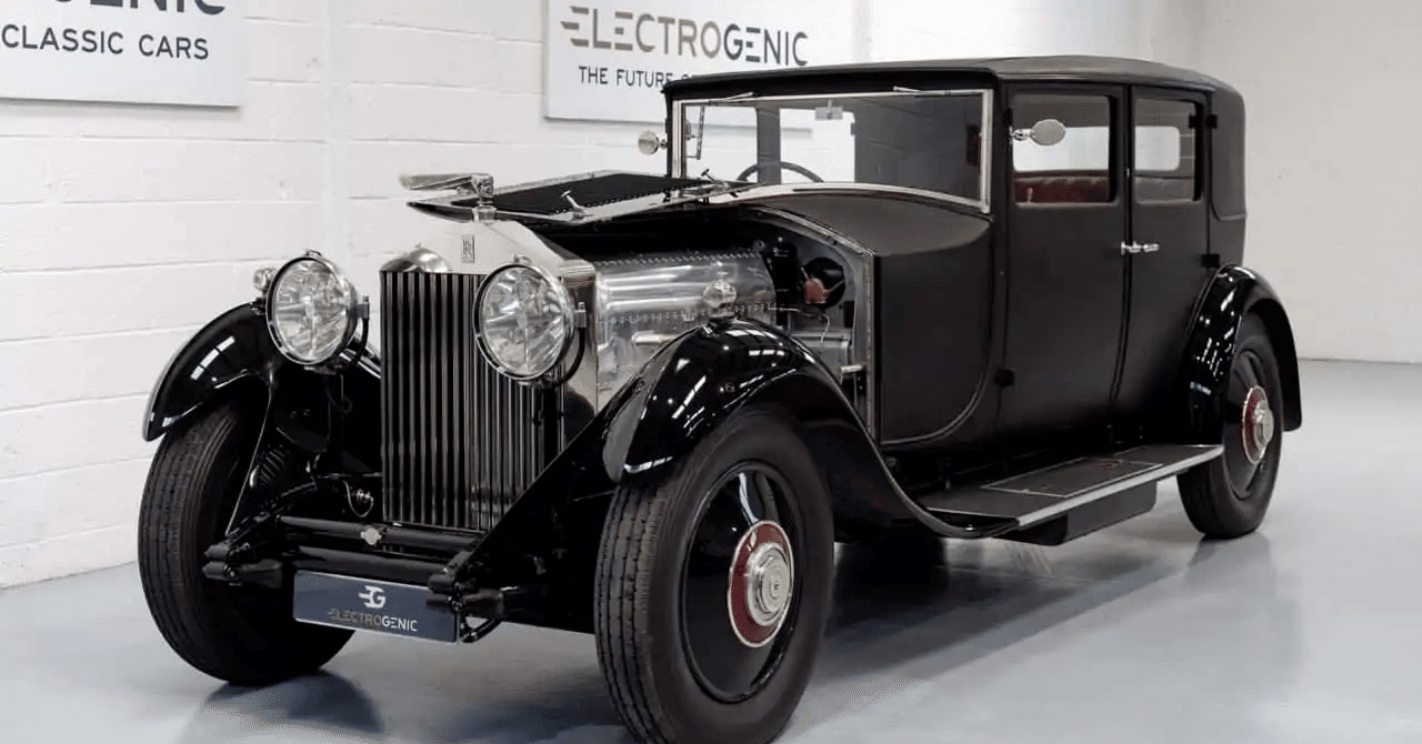 1960年代ロールスロイスに似たブリキ 製電動自動車　可動品 1960年代ロールスロイスに似たブリキ 製電動自動車 可動品