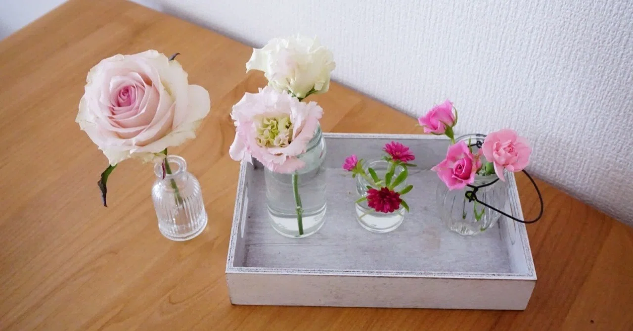 デイリーで飾るテーブルフラワー向けのお花 Shion Note