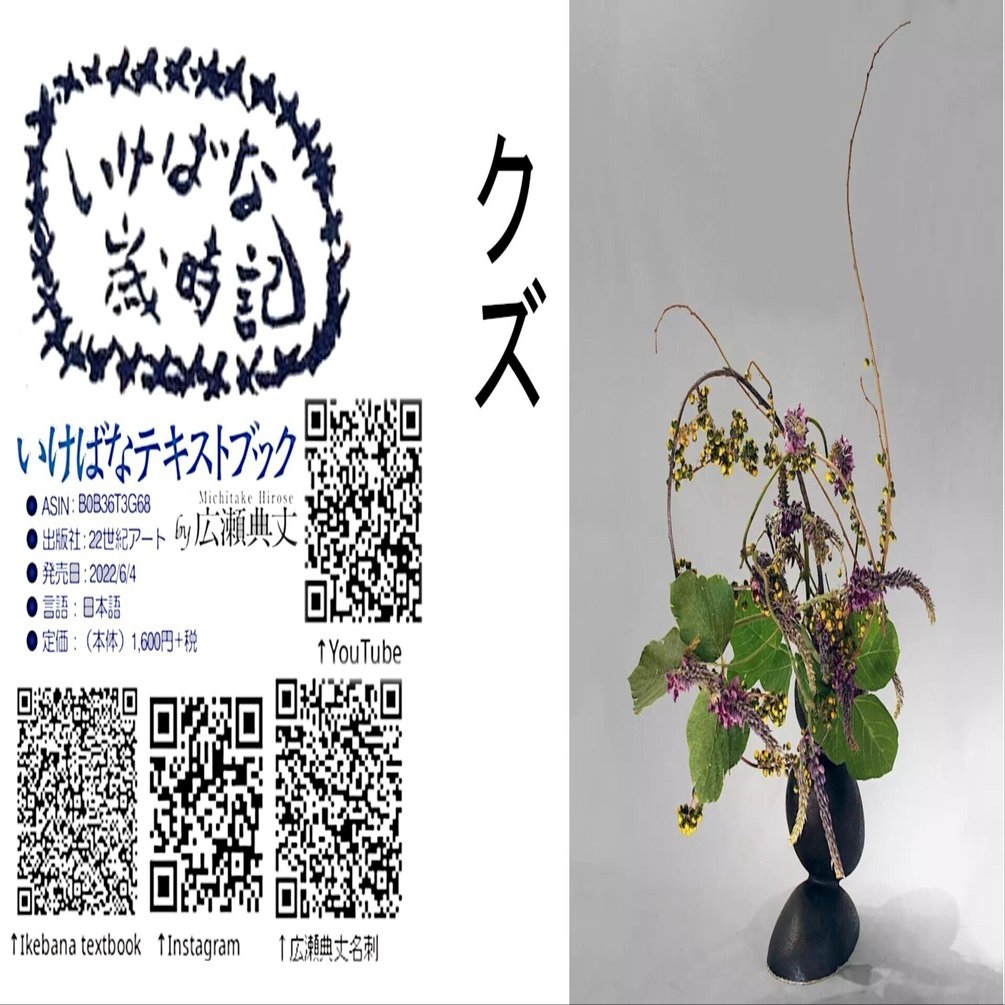 いけばな歳時記 クズ｜広瀬典丈