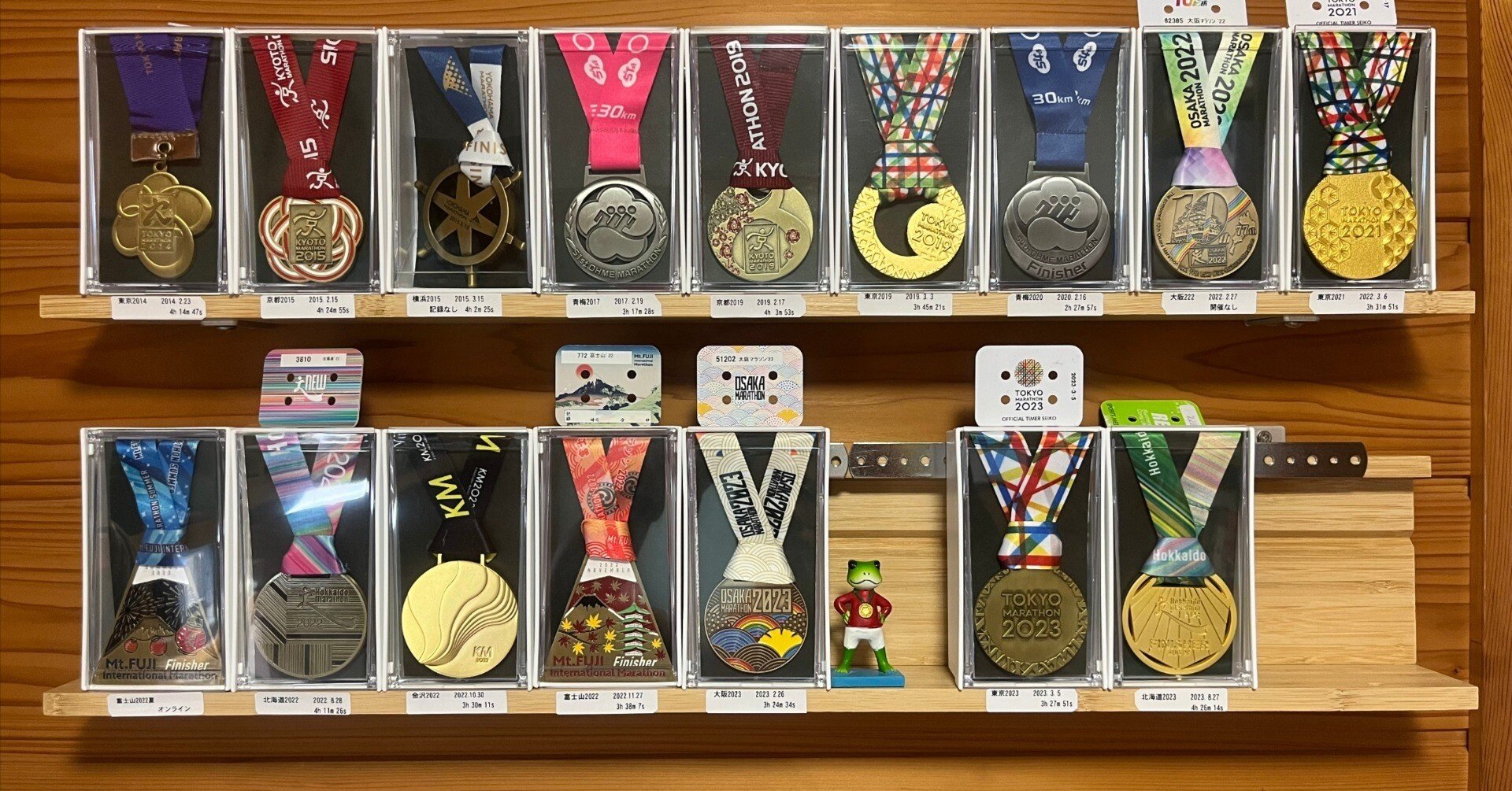 マラソン完走メダルを飾ってみました｜Corridore