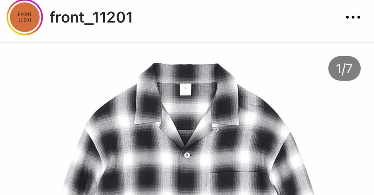 FRONT 11201のオンブレチェックシャツ⚫️⚪️｜e d d i e/代々木八幡 