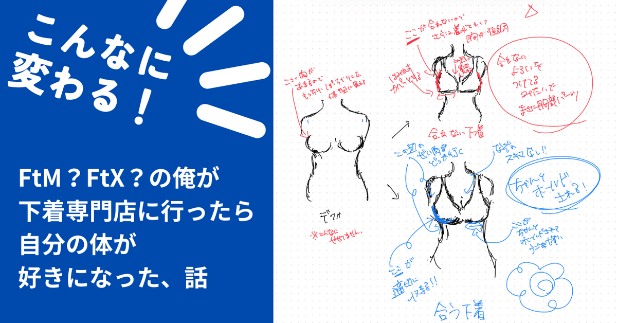 下着姿ftm画像 FtM？FtX？の俺が下着専門店に行ったら自分の体が好きになった、話｜りえ