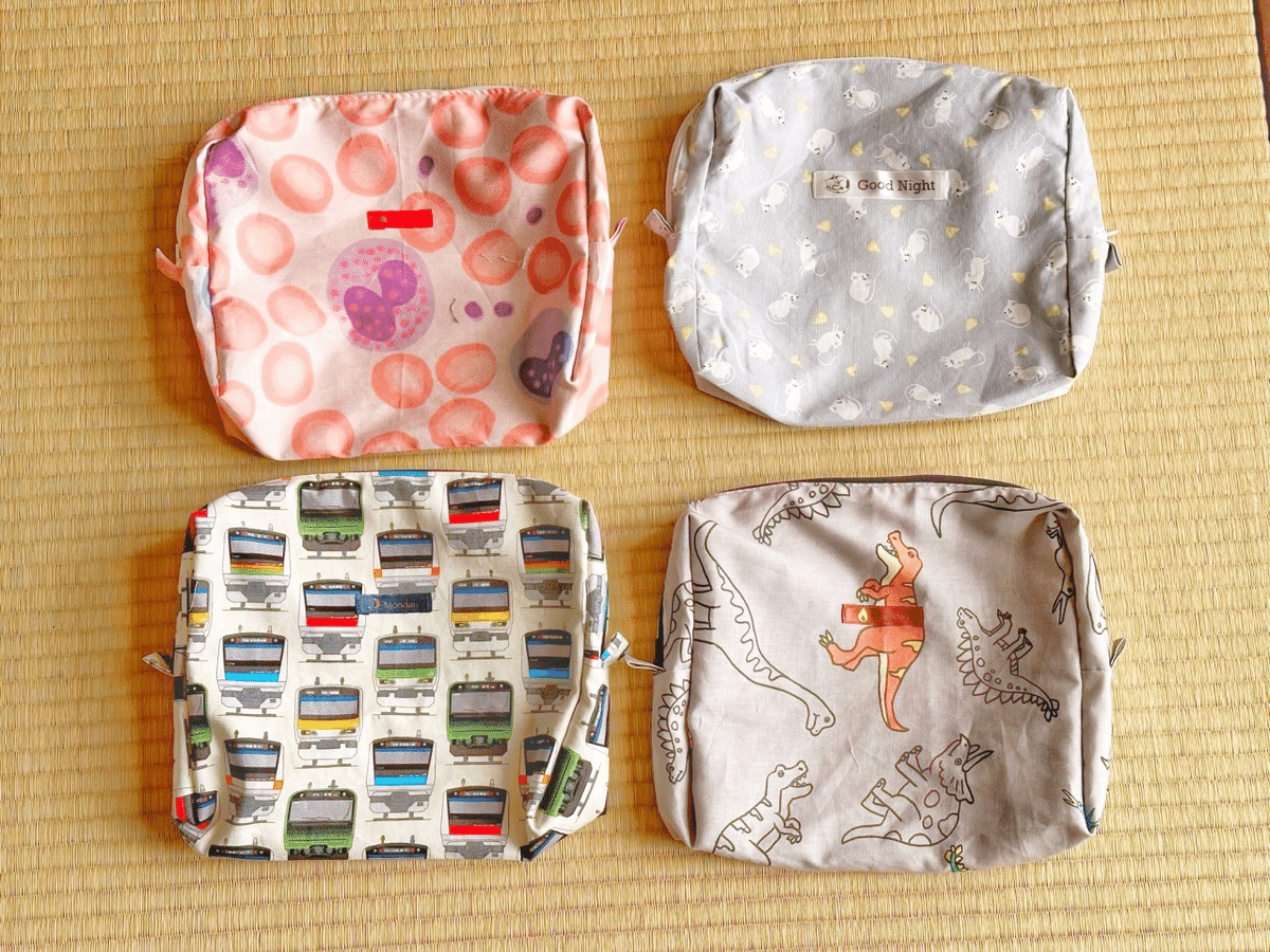 定番の中古商品 ハンドメイド ポーチ 新品未使用 大判ポーチ 五月蝿い 財布・ケース・小物入れ