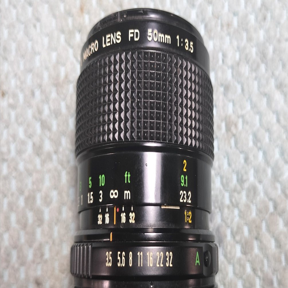 Canon New FD 50mm F/3.5 マクロの分解｜フィルムカメラ修理のアクアカメラ