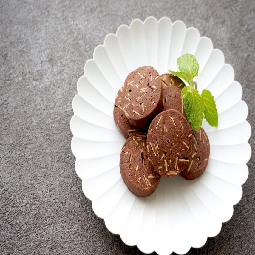 簡単 ココアとアーモンドのアイスボックスクッキー Vegan Yuruvegan Chie Note