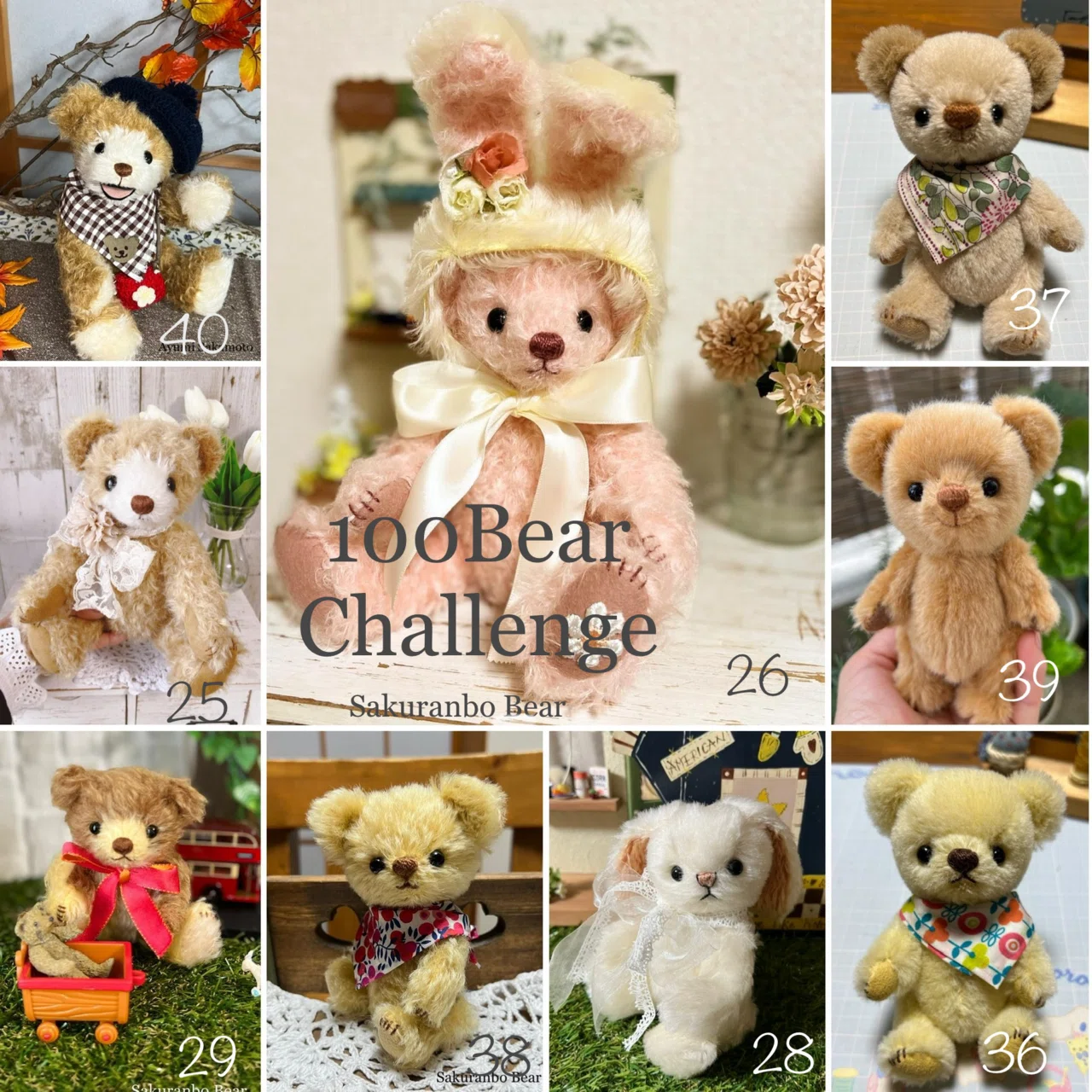 100体のテディベアを作るチャレンジ｜あゆ＊テディベア作家