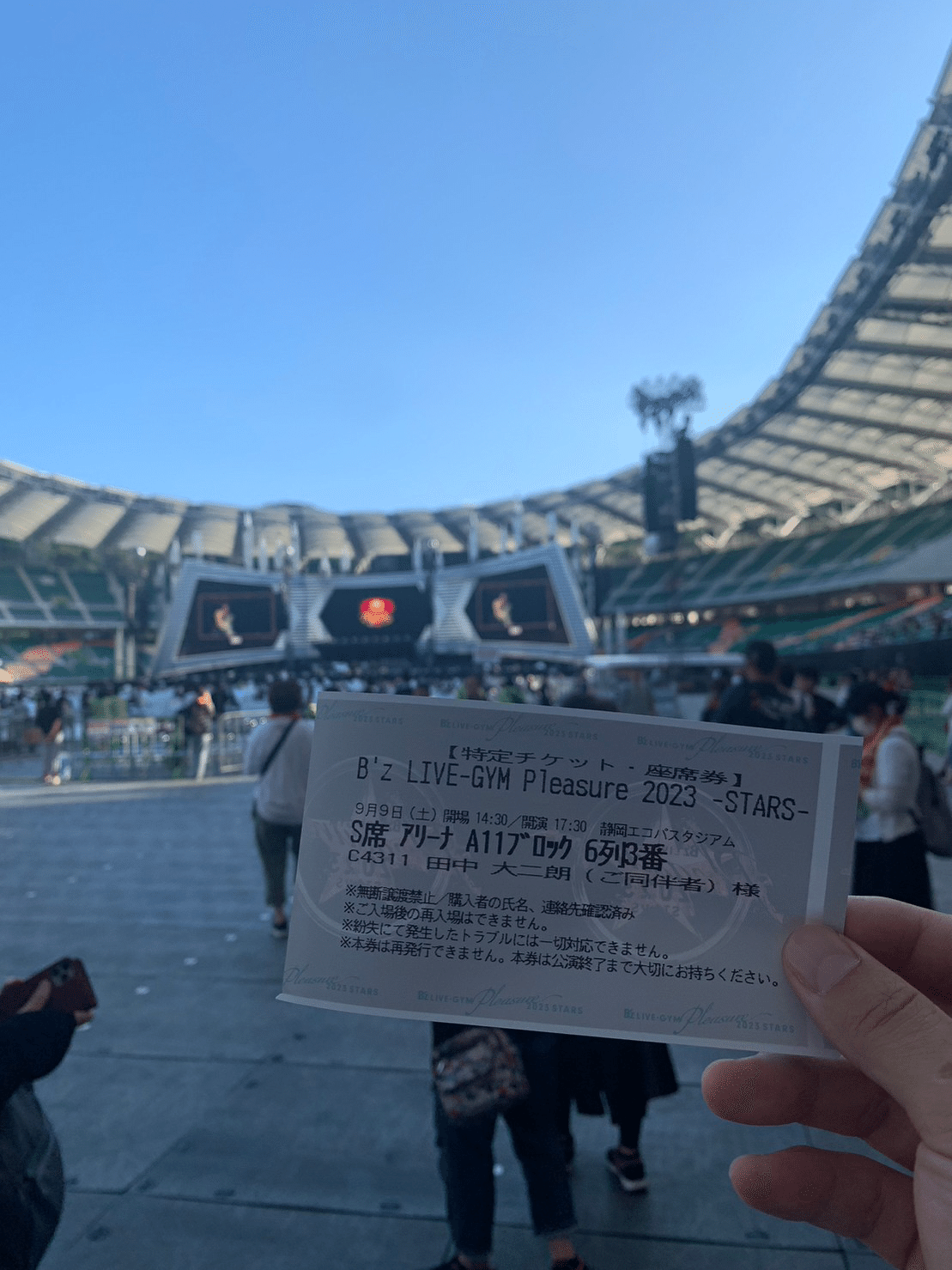 ⭕B'z 直筆サイン色紙　メモリアルプレート　他　静岡エコパスタジアム　９/１０ ⭕B'z 直筆サイン色紙メモリアルプレート他静岡エコパスタジアム9/10