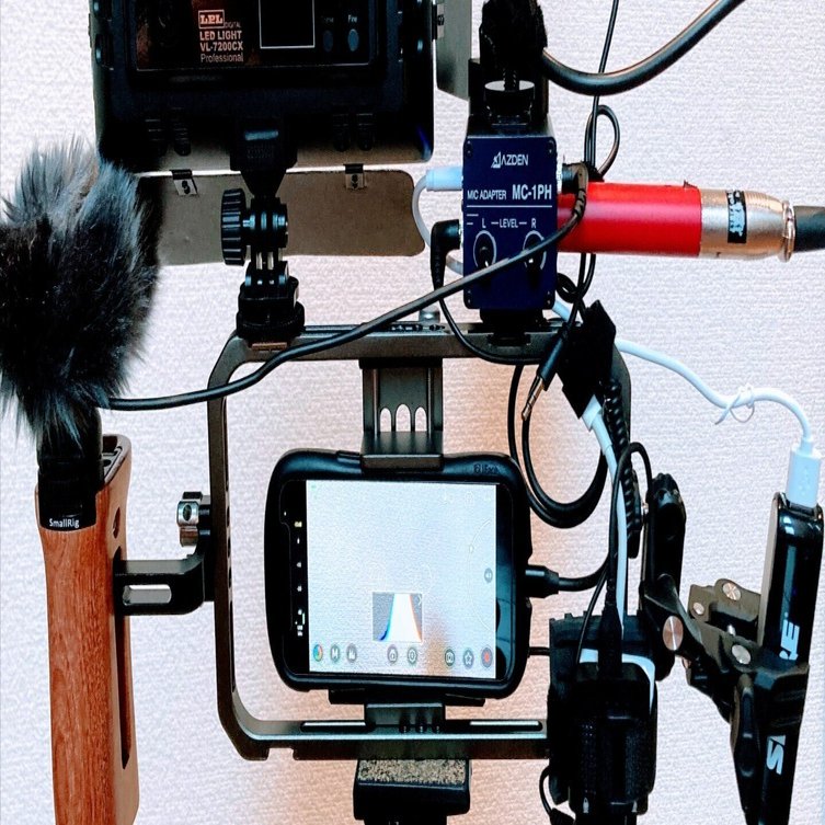 iPhone撮影】XLR端子で48v駆動マイクを使う方法。その1。｜沖田純之介