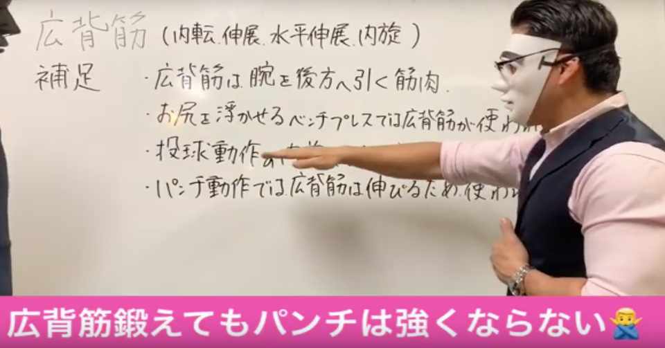 広背筋 パンチで背中は使われない Chicken Heart Tv Note