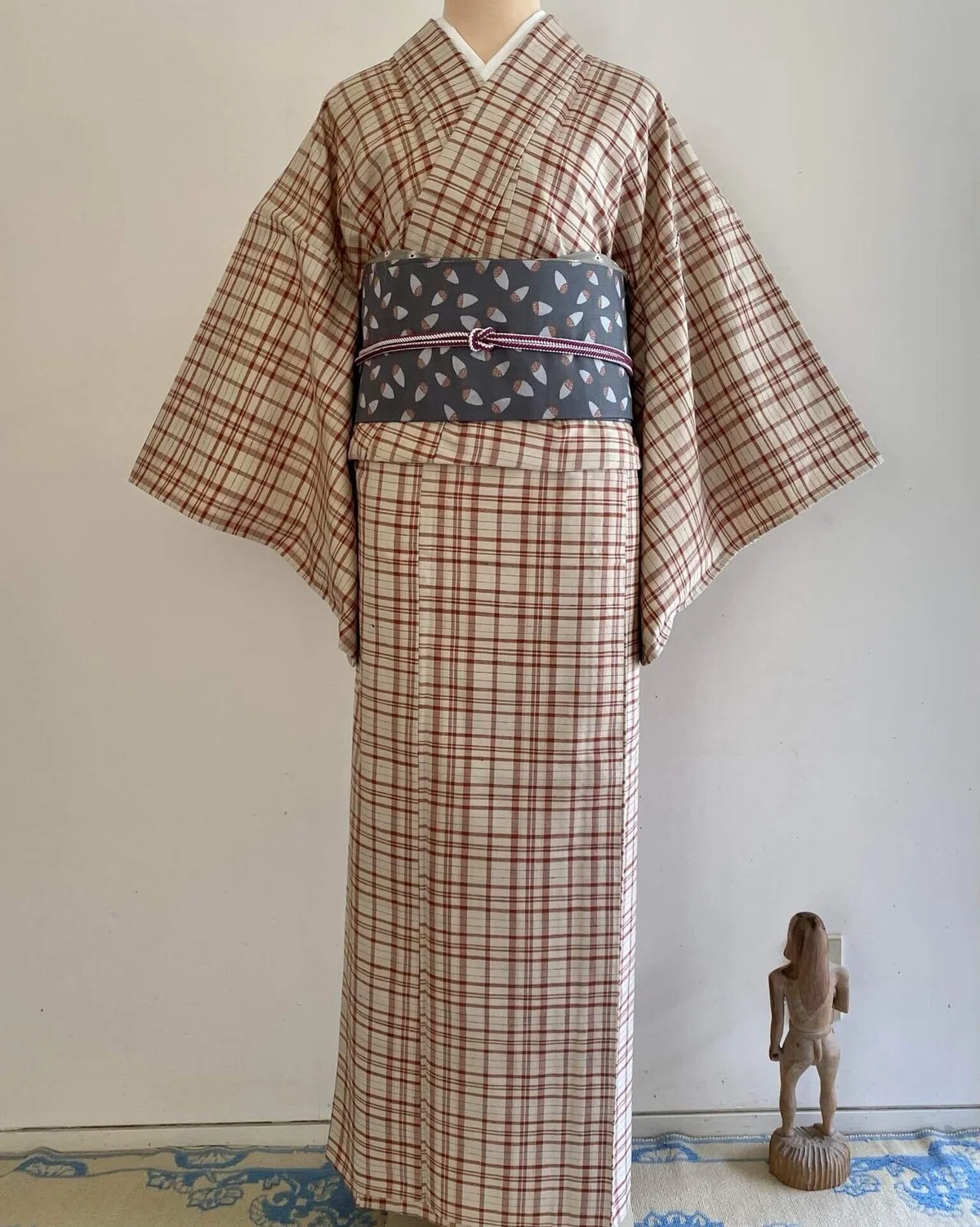 格子の単衣着物｜夢吉きもの