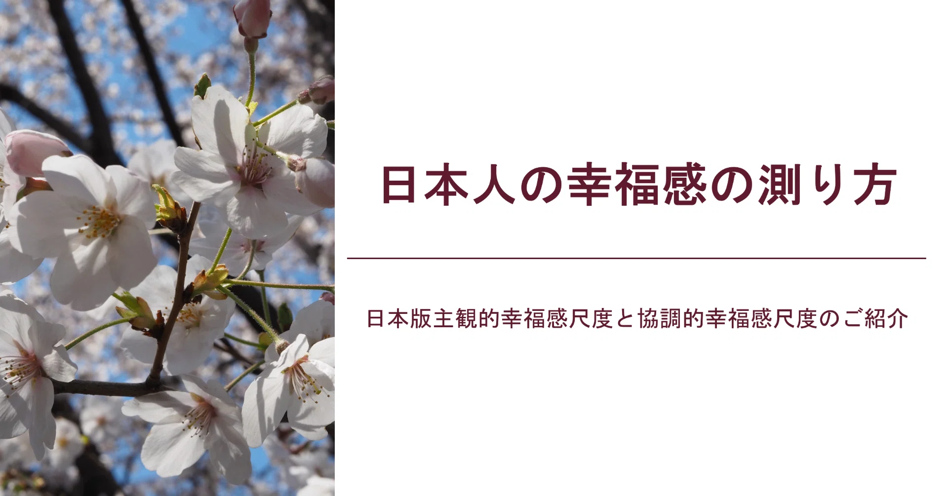 日本人の幸福感の測り方 | 日本版主観的幸福感尺度と協調的幸福感尺度