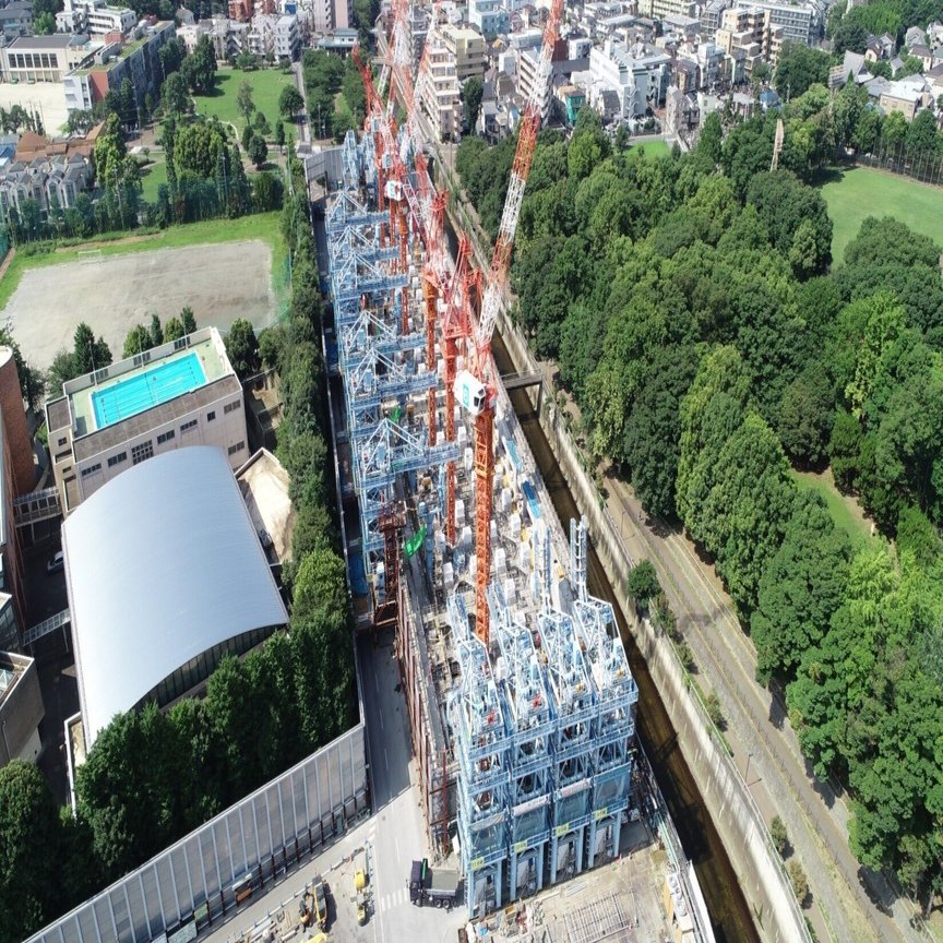 日本最大級、2つのケーソンを同時沈下！水害から都民の命と暮らしを