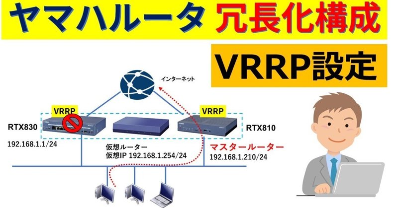 ヤマハルーター冗長化機能VRRP設定手順