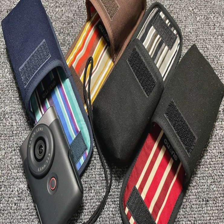 製品紹介] マルチストライプ柄で作ったカラフルなCanon PowerShot V10