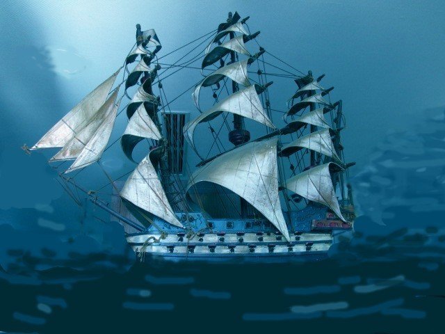 氷の帆船
