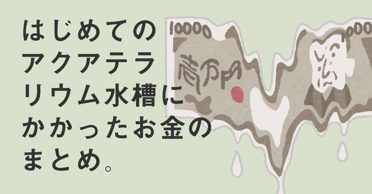 はじめてのアクアテラリウム水槽【その2：お金（総額約5万円）編