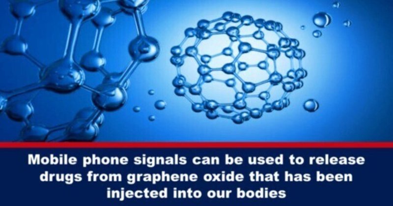 携帯電話の信号を利用して、体内に注入された酸化グラフェンから薬物を放出できる
